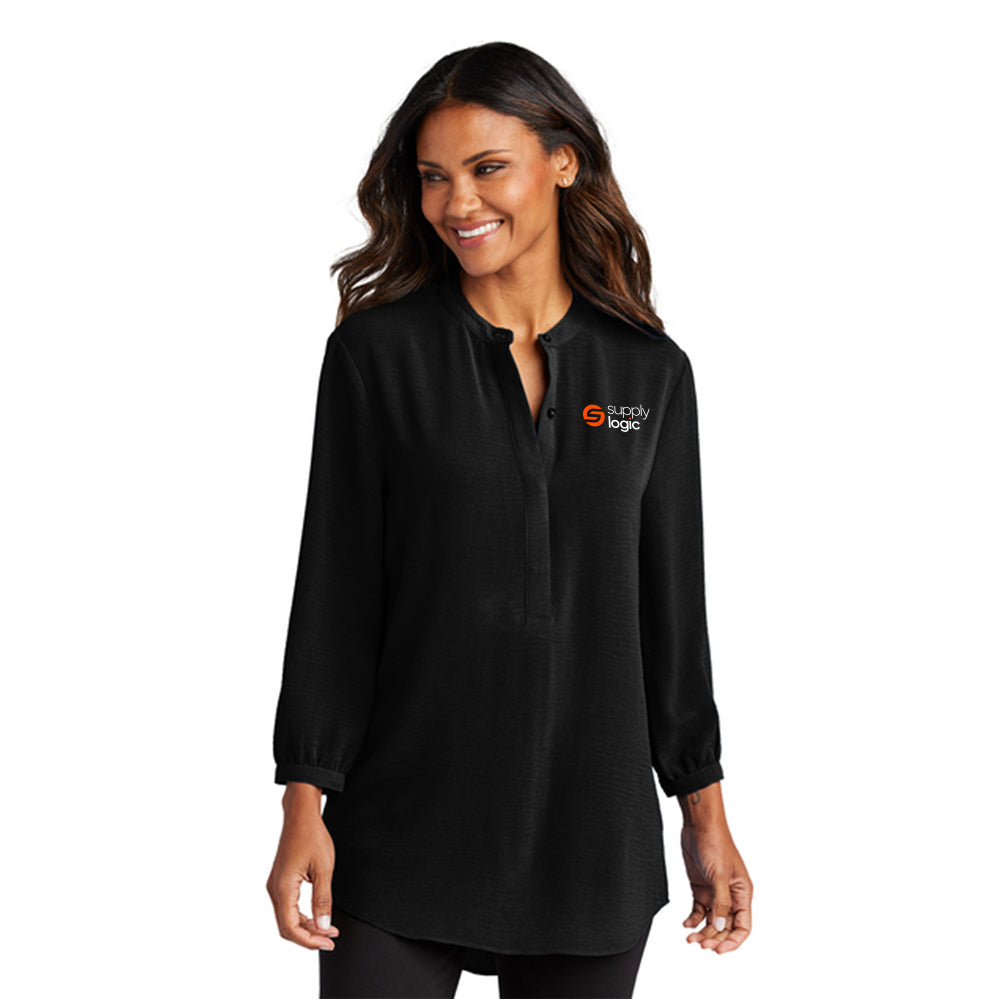 Port Authority Women's 3/4-Sleeve Textured Crepe Tunic