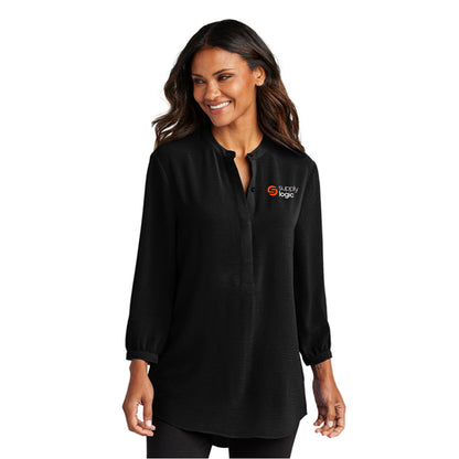 Port Authority Women's 3/4-Sleeve Textured Crepe Tunic